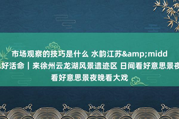 市场观察的技巧是什么 水韵江苏&middot;好意思好活命｜来徐州云龙湖风景遗迹区 日间看好意思景夜晚看大戏