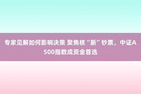 专家见解如何影响决策 聚焦核“新”钞票，中证A500指数成资金首选