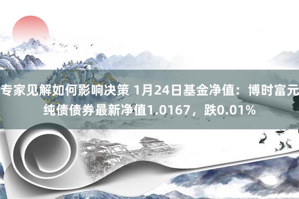 专家见解如何影响决策 1月24日基金净值：博时富元纯债债券最新净值1.0167，跌0.01%